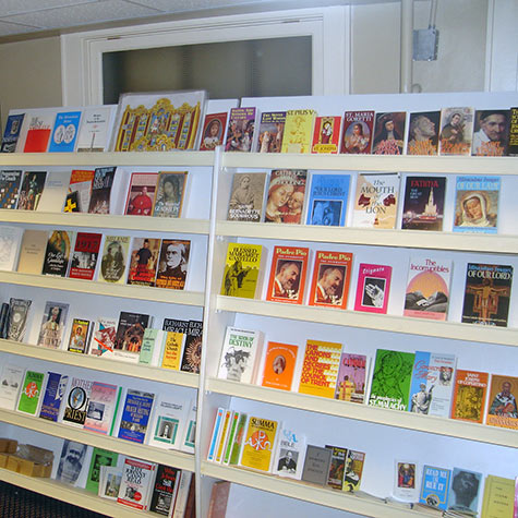 The bookstore at St. Hugh offers a wide selection of Catholic books